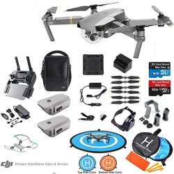 DJI Mavic Pro Platinum Drone Quadcopter Fly More Combo With 3 Batteries 4K Professional Camera Gimbal Bundle Kit With Must Have Accessories