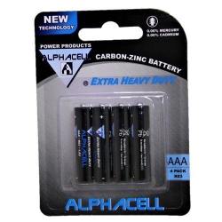 Alphacell Zinc Carbon Battery - Size Aaa 4PC