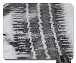 Mouse Pads - Tire Tracks Snow Mature Profile Winter Tires