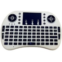 2.4G MINI Wireless Keyboard With Touchpad Mouse Remote Controller With Backlight For Smart Tv Android Tv Box Htpc Notebook PC For Gaming White