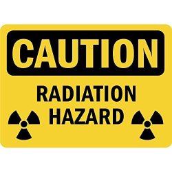 Caution Radiation Hazard Osha Vinyl Label Decal Sticker 7 Inches X 10 Inches