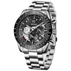 Benyar BY-5120 "dark Side Of The Moon" Chronograph - Black Stainless Steel