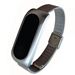 New Style Watch Band Strap Egmy Popular Replacement Luxury Band Strap Bracelet For Xiaomi Mi Band 2 Smartband Silver