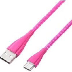 Volkano Fashion Series Micro USB Cable - 1.8M - Lumo Pink