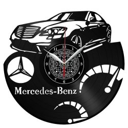 Handmade Mercedes Benz Vinyl Record Wall Clock Decor Fan Art Unique Design Original Gift