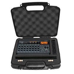 Tough Recorder And Accessory Hard Case W Dense Foam For Tascam DP-008EX DP-006 Digital Pocket Studio Multi-track Recorders Adapter Cables And Charger