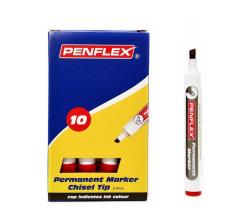 PM15.PERMANENT Markers.chisel Tip.box Of 10-RED