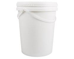Heavy Duty Bucket With Lid & Handle - 5 Litre - White - 10 Pack