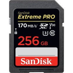 SanDisk - Extreme Pro 256GB Sdxc Memory Card Up To 170 Mb s Class 10 U3 V30