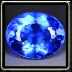 15.85ct Vivid Tanzanite Blue Colour Quartz Vvs - Fancy Multi Facet Oval Gentle Heat
