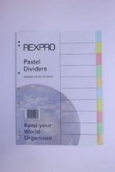 Pastel Board Index Dividers 5 Division Assorted
