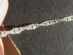 Solid Sterling Silver Bracelet. 19 Cm Long