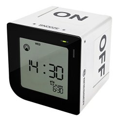 Bresser Digital Alarm Clock Flip Me White