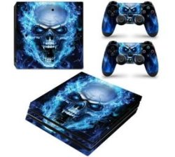 Skin-nit Decal Skin For PS4 Pro: Blue Skull