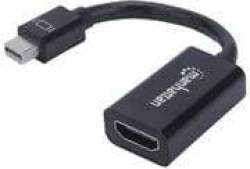 Passive MINI Displayport To HDMI Adapter - MINI Displayport Male To HDMI Female 1080P @ 60HZ Black Retail Box No Warranty   Product