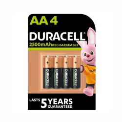 Duracell Batteries Rechargeable Aa 2500MAH 4CARD