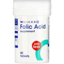 Clicks Pay Less Folic Acid Supplement 60 Tablets