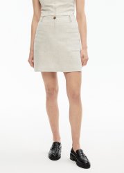 Yarn-dye Linen Utility MINI Skirt