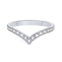 - Ladies Simulated Diamond Stackable Ring