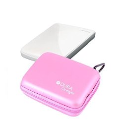 Duragadget Pink Sturdy Water Resistant Case With Carabineer Clip For Buffalo HD-PCF1.0U3BB-EU 1TB Ministation Portable USB 3.0 Buffalo HD-PCF500U3B-EU 1TB Ministation Portable USB