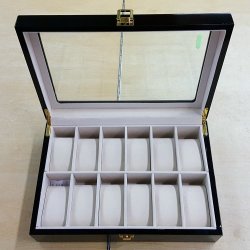 Watch Box Display Case Storage Organiser 12 Slot Block Division Bargain Real Solid Wood