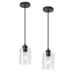 black glass pendant light kitchen