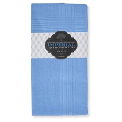 Imperial Men's Fine Handkerchief Set French Blue- 6 Pk