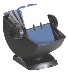 Rolodex 66891 Rolodex Covered Swivel Base Rotary File 500 3X5 Cards 24 Guides Bk ske