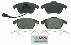 Bosch BE1107H Blue Disc Brake Pad Set With Hardware For Select 2005-16 Audi And Volkswagen Vehicles - Front