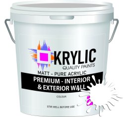 Premium Interior & Exterior Wall Paint White - 5 Lt