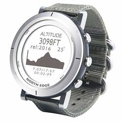 New Multifunctional Smart Watch Mens North Edge Outdoor Sports Watch Heart Rate Waterproof Fishing Altimeter Barometer Smart Band Bracelet