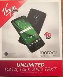 Virgin Mobile Motorola G6 Play 16GB Prepaid Smartphone Black Locked