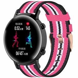 Fit For Samsung Galaxy Active 2 Watch Bands 40MM 44MM Women Men Nylon Canvas Quick Release Replacement Band Wristband Straps Fit For Garmin Vivoactive
