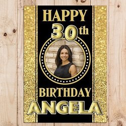 Personalised 21ST 18TH 30TH 40TH 50TH Happy Birthday Party Poster Banner N53 - Any Age A3 29.7CM X 42CM By Personalised Party Products