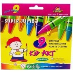 Super Jumbo Wax Crayons 9 Pack