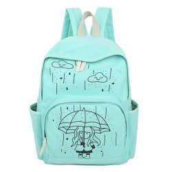Casual Students Canvas Backpack Large Capacity Durable School Bag For Teenager