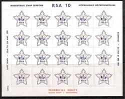 South Africa 1971 Republic Of South Africa 10 Anniversary Sheet