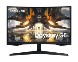 Samsung LS27AG550 27" Odyssey G5 Curved Gaming Monitor HDR10 1000R 2560X1440 1MS 1XDISPLAY Port 1X HDMI Headphone