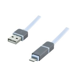 UNITEK 0.3M 2-IN-1 USB To Micro USB Cable With Lightning Adapter