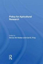 Policy For Agricultural Research Hardcover