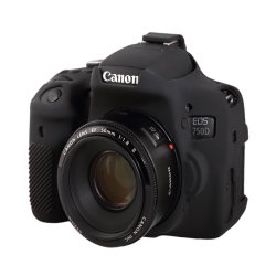 - Canon 750D Dslr - Pro Silicone Case - Black ECC750DB
