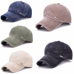 Unisex Washed Cotton Blend Golf Hip-hop Cap Sports Adjustable Outdoor Snapback Hat