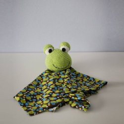 Handmade Crochet material Frog Comfort Blanket