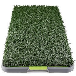 HAPYLIFE Dog Grass Pee Pad ，Artificial Turf Washable Pad Professional Reusable Training Use for Indoor Outdoor Potty Training Fit Medium Dogs 20x30 inch, 1PC Pad 