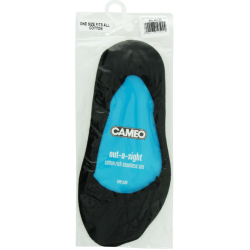 CAMEO Out-a-sight Cotton Rich Seamless Sox Black Fits All Sizes 1 Pair