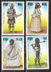 Fiji 1998 Traditional Chiefs' Costumes Sg 1006-9 Complete Unmounted Mint Set