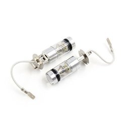 Uxcell 2PCS 100W H3 White 2828 Smd 20 Leds Projector Lens Fog Headlight Bulb For Car