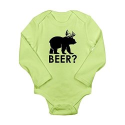 Truly Teague Long Sleeve Infant Bodysuit Deer Plus Bear Equals Beer - Kiwi 12 To 18 Months