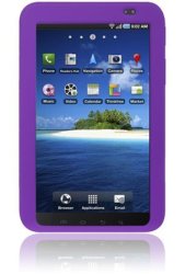 Premium Silicone Skin Case For Samsung P1000 Galaxy Tab Purple
