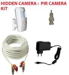 Diy Hidden Pir Camera Spy Kit With 30m Cable - Plugs Directly Into A Tv